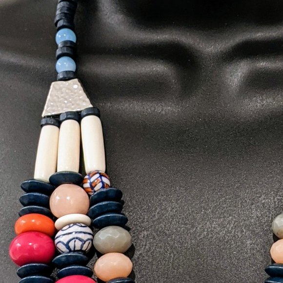 CHICO'S Beaded Chunky Multi-Strand Necklace - Picture 3 of 4